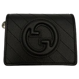 GUCCI GG BLONDIE Black Compact Wallet Black