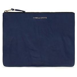 Comme Des Garcons Carteira Bos Taurus em couro de bezerro azul Azul