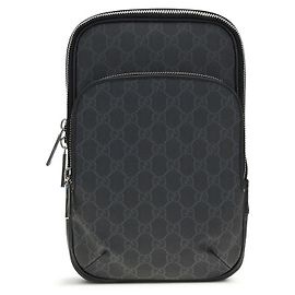 Gucci Sac à épaule en polyuréthane noir Noir