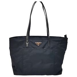 Prada Bella Shopper Tasche Schwarz Leder Schwarz