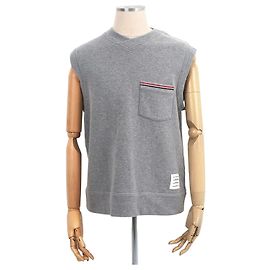 Thom Browne V-neck em algodão interlock Light Multicor