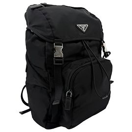 Prada Mochila em nylon Saffiano Marrom