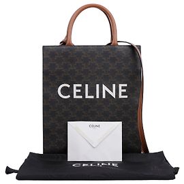 Céline Small Vertical Cabas Tote e Borsa a Tracolla Tan Marrone