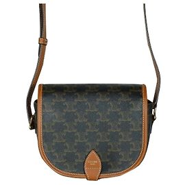 Céline Borsa a tracolla Triomphe Canvas Polco Marrone