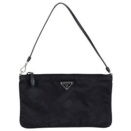 Prada Mini Borsa Tote in Nylon Saffiano Black Nero