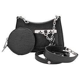 Louis Vuitton Borsa a tracolla nera elegante Nero