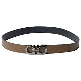 Salvatore Ferragamo Cinto Reversível Gancini Marrom