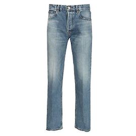 Céline Vaqueros Boyfriend de Denim de Algodón Azul