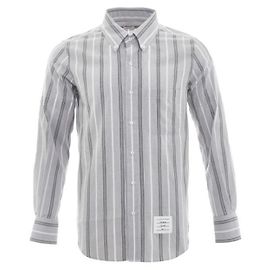 Thom Browne Hemd mit Armbinde aus Cotton Rep Stripe Braun