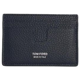 Tom Ford Grain Leather Classic Card Holder Black