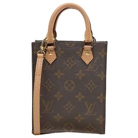 Louis Vuitton Petit Monogram Canvas Sac Plat Tote Shoulder Bag Multicolore