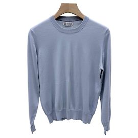 Pull Brunello Cucinelli Tricot Bleu Ciel Bleu