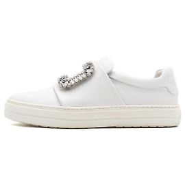 Roger Vivier Sneakers da donna Sneaky Viv' Strap in pelle bianca Bianco