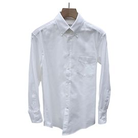 Brunello Cucinelli Camisa de manga larga de algodón Blanco