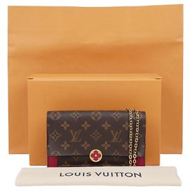 Louis Vuitton Borsa a tracolla portafoglio Monogram Fleur Red Rosso