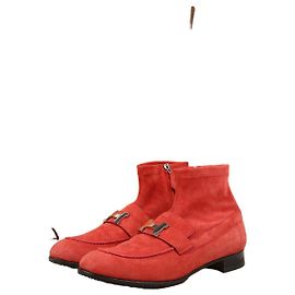 Bottines Hermès en daim marron taille 38 Marron