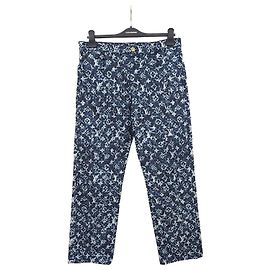 Pantaloni in denim Louis Vuitton blu Blu