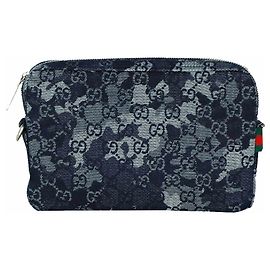 Bolsa transversal Gucci Denim azul de couro Azul