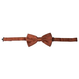 Dolce & Gabbana Brown Silk Adjustable Neck Men Bow Tie Brown