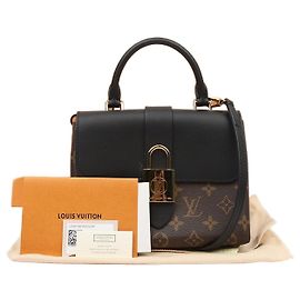 Louis Vuitton Monogram Canvas Tote Shoulder Bag Black Multiple colors