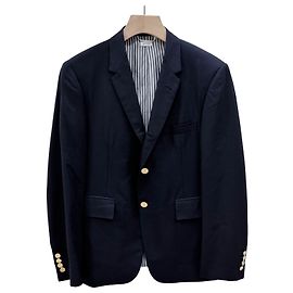 Thom Browne Wool Twill Classic Suit Navy Blue