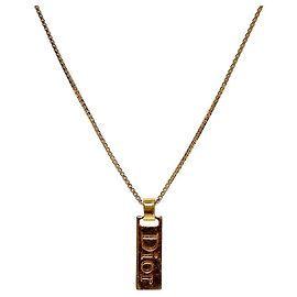 Collier Dior Plate Gold Doré