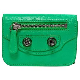 Cartera Balenciaga de cuero verde Verde