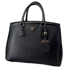 Prada Sac Cabas Saffiano Lux Noir Noir