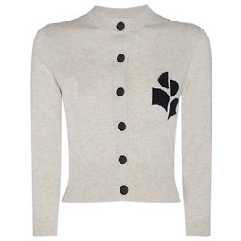 Isabel Marant Wollcardigan Hellgrau Braun