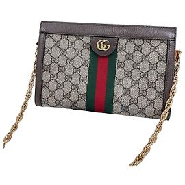 Gucci Borsa a tracolla Ophidia GG Chain Marrone