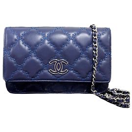 Chanel Bolsa Crossbody com Corrente WOC Matelassada Hampton Multicor