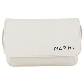 Marni Mini borsa a tracolla ricamata Bianco