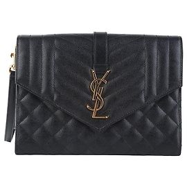 Autre Marque Clutch a Busta Mix Matelassé Nero
