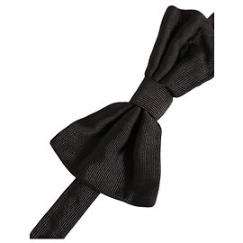 Dolce & Gabbana Men Black % Silk Adjustable Neck Papillon Bow Tie Black