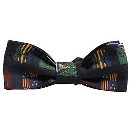 Dolce & Gabbana Men Blue Flags % Silk Adjustable Neck Papillon Bow Tie Blue
