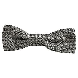 Dolce & Gabbana Men Gray Silk Patterned Adjustable Neck Papillon Bow Tie Brown