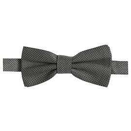 Dolce & Gabbana Men Gray Silk Patterned Adjustable Neck Papillon Bow Tie Brown