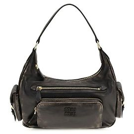 Miu Miu Borsa a tracolla Bos Taurus in pelle di vitello marrone Marrone
