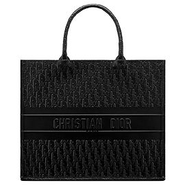 Dior Borsa Tote in pelle di vitello nera Nero