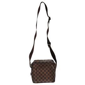 Louis Vuitton Bolsa Messenger Olav PM Damier Ebene Marrom