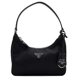 Prada Sac cabas hobo Re-Edition en nylon Noir