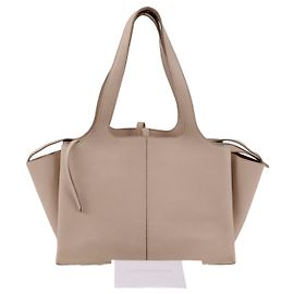 Céline Sac à épaule cabas trifold Marron