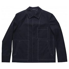 Dior Cotton Silk Canvas Workwear Jacket Blue