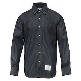 Thom Browne Denim Arm Band Shirt Blue