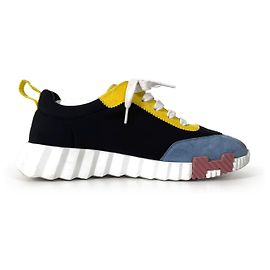 Hermès Bouncing Suede Sneaker Black Multicolor Schwarz
