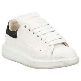 Alexander Mcqueen Baskets Oversole White Black Tab Blanc
