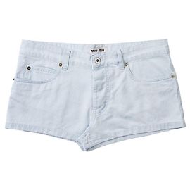 Pantalones cortos vaqueros azules Miu Miu Azul