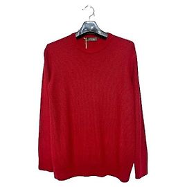 Loro Piana Roter Rundstrick aus Kaschmir Rot