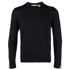 Thom Browne Three-Stripe Stitch Wool Knit Navy Black