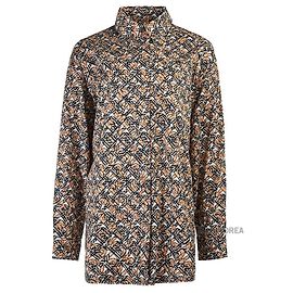 Burberry Camicia Oversized con Stampa Monogram Multicolore